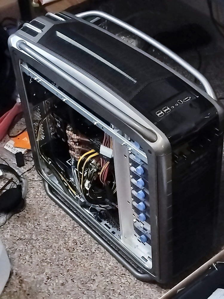 Exterior view of case with side pannel off.